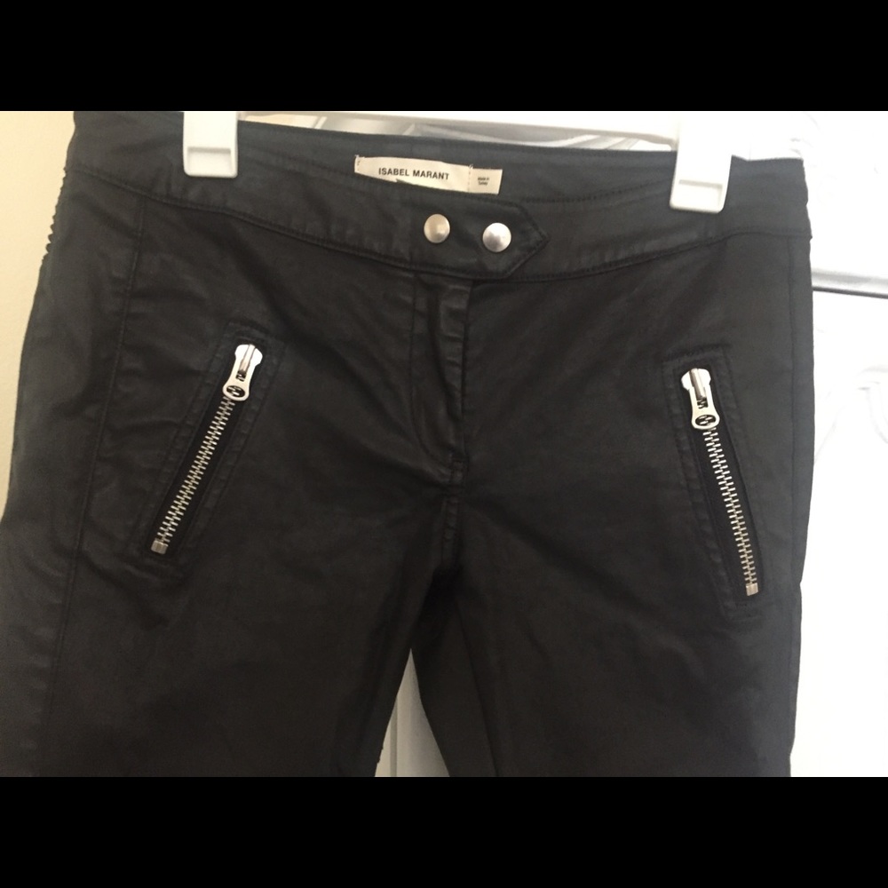 Isabel Marant Leather/Cotton Fabric Jeans